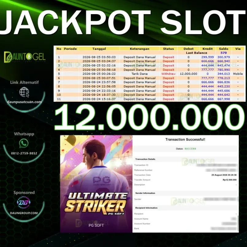 MAXWIN ULTIMATE STRIKER - DAUNTOGEL - Rp12.000.000