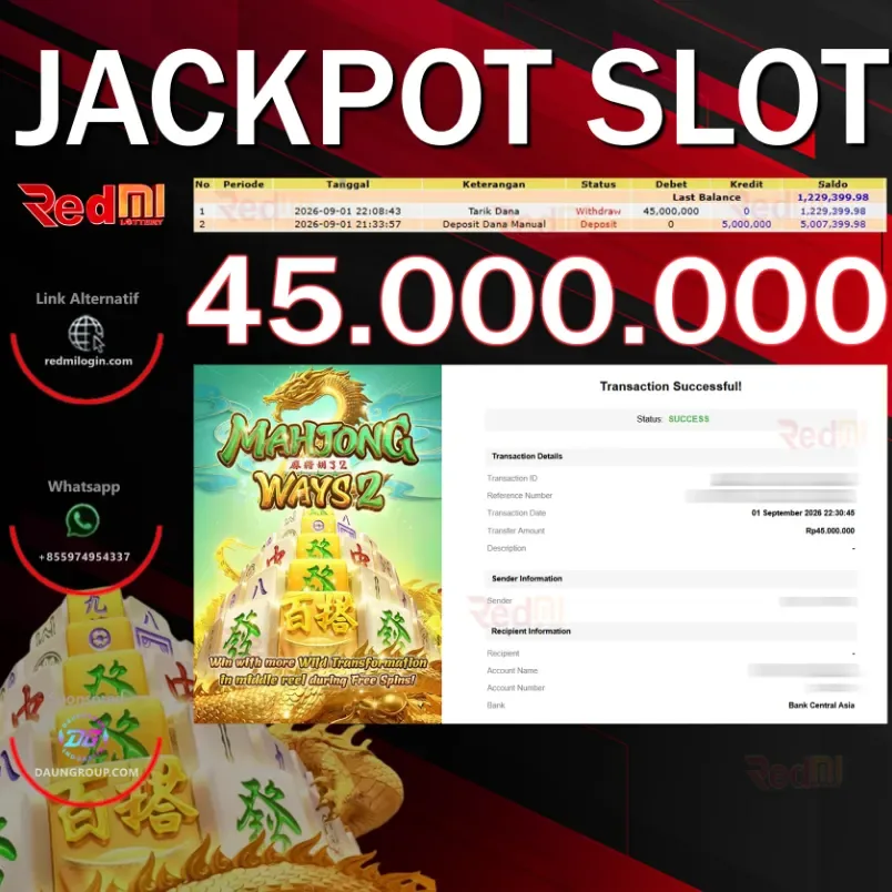 MAXWIN MAHJONG WAYS SLOT - REDMITOTO - Rp45.000.000