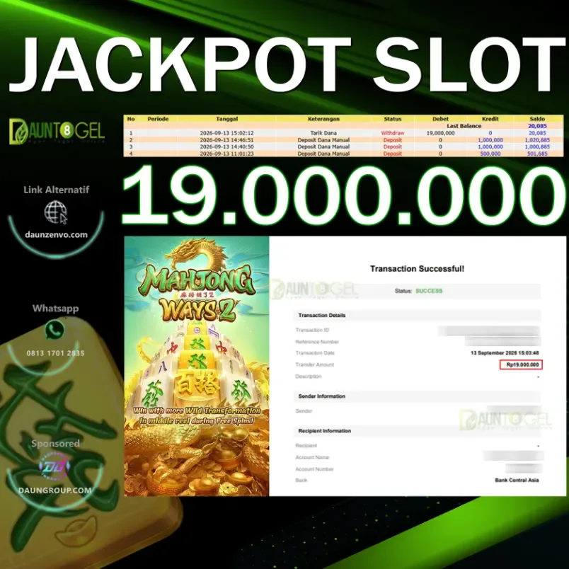 MAXWIN MAHJONG WAYS SLOT - DAUNTOGEL - Rp19.000.000